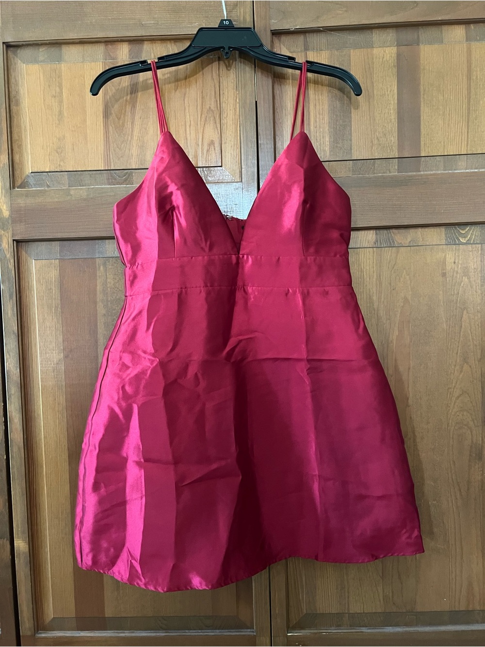 Lulu's Red Satin Mini Dress